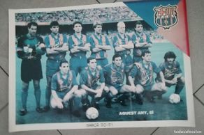 Colecionismo desportivo: Poster FC Barcelona con firmas impresas temporada 1990/1991 mide 60x42 cms